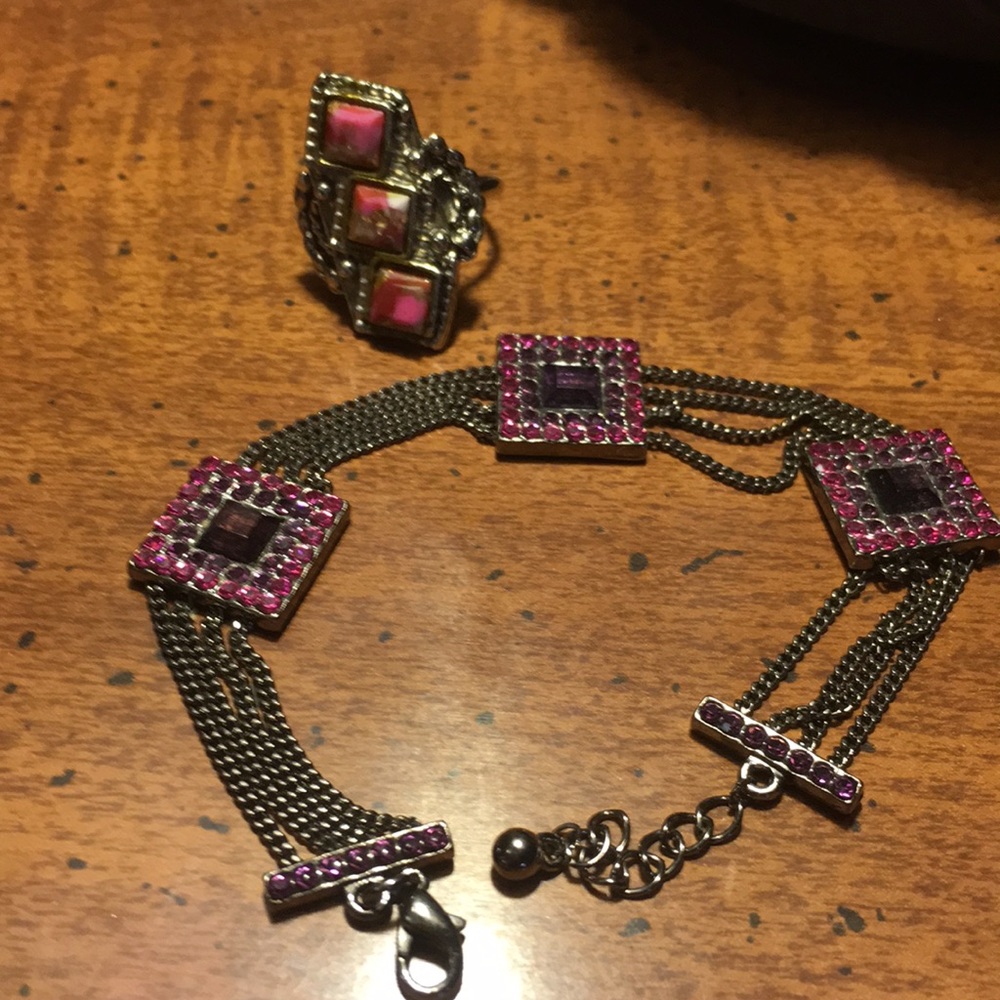 Fashion   bracelets with  color silver ring